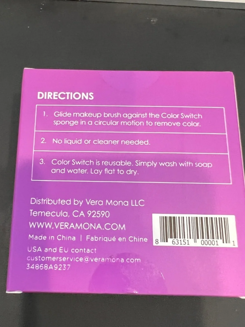 Vera Mona Color Switch Instant Makeup Brush Cleaner Sealed